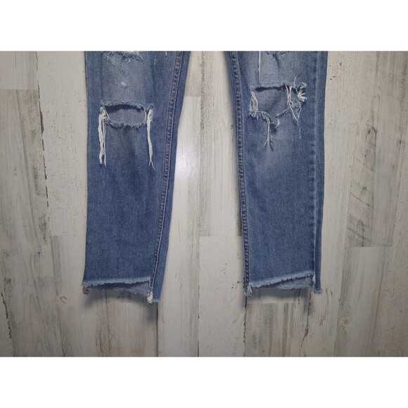 Comune Laguna Boyfriend Fit Jeans Women's 25 Blue Indre Mid Rise Distressed - Picture 2 of 11